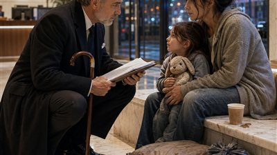 لقيت ام مشرده وبنتها 