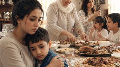 بيت بابا وماما اول يوم العيد